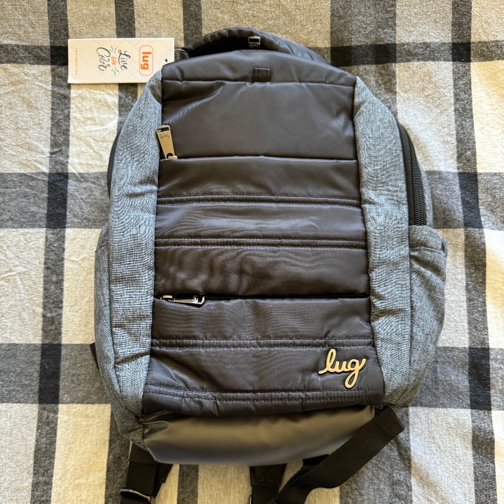 Lug Hopper Backpack in Black and Grey - BNWT Brand New with Tags in Plastic